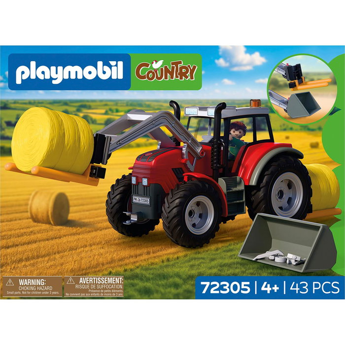PLAYMOBIL Tractor Grande con Pacas de Heno 72305