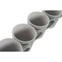 DKD Home Decor Juego de 4 Tazas Mandala Verde Menta