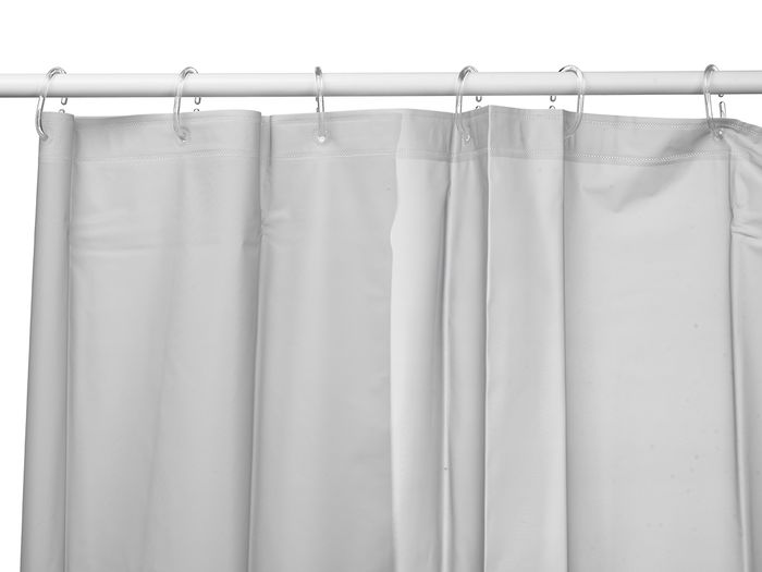 Berilo Cortina Baño Transparente Gris 180x180 cm (Set de 12)