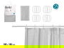 Berilo Cortina Baño Transparente Gris 180x180 cm (Set de 12)