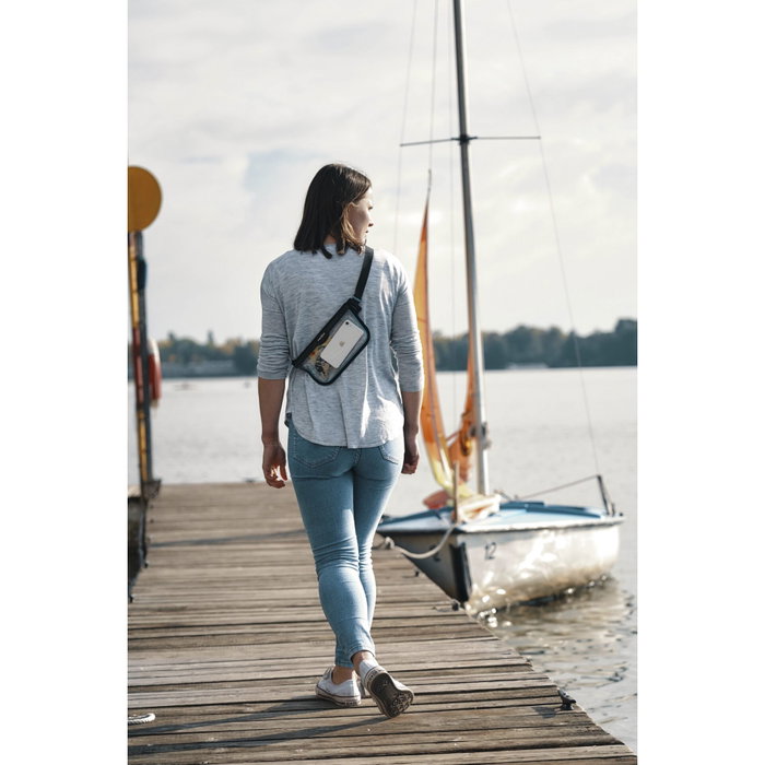 Fidlock HERMETIC sling bag BTT - Negro / Azul transparente