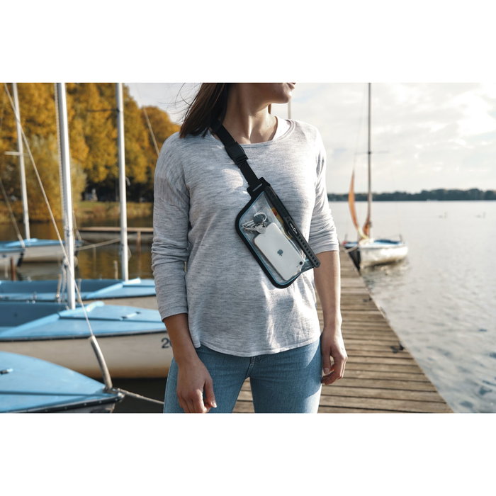 Fidlock HERMETIC sling bag BTT - Negro / Azul transparente