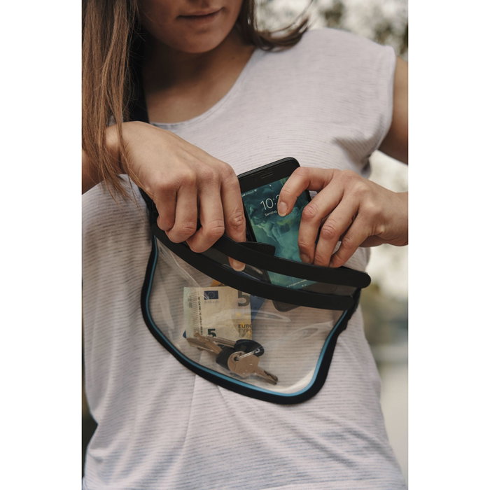 Fidlock HERMETIC sling bag BTT - Negro / Azul transparente