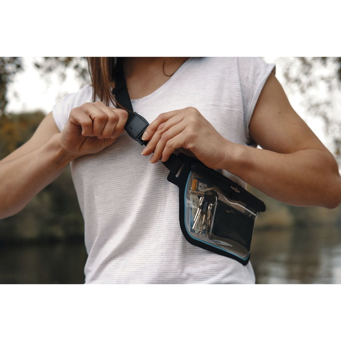 Fidlock HERMETIC sling bag BTT - Negro / Azul transparente