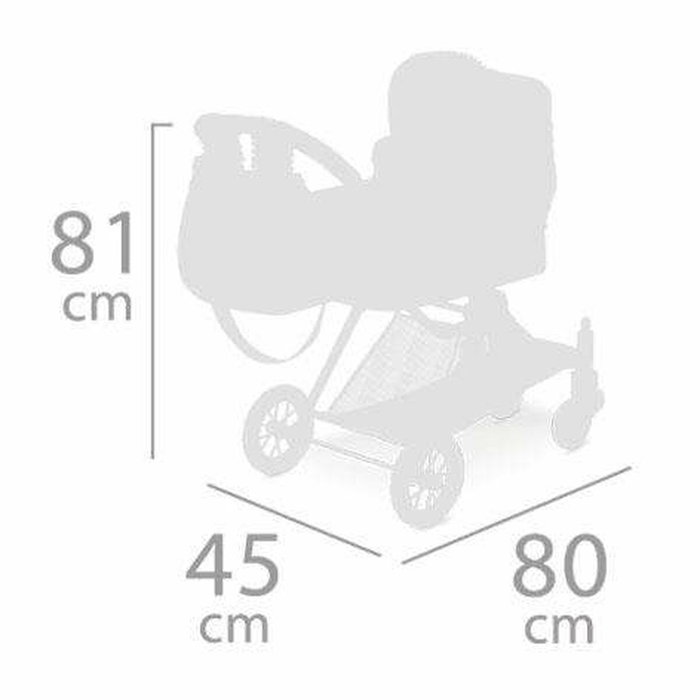 Decuevas Coche de muñeca 3x1 para muñecas de hasta 52 cm Decuevas Coche de muñeca 3x1 para muñecas de hasta 52 cm