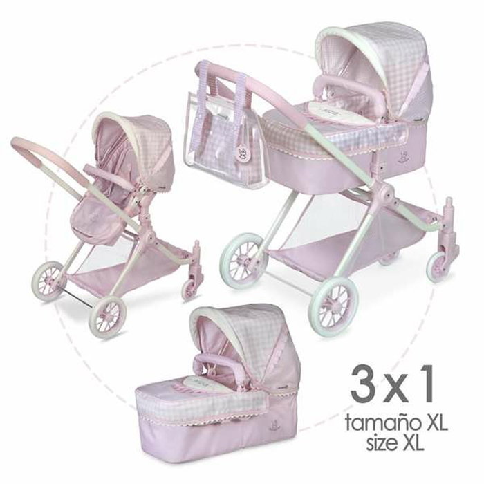 Decuevas Coche de muñeca 3x1 para muñecas de hasta 52 cm Decuevas Coche de muñeca 3x1 para muñecas de hasta 52 cm