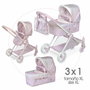 Decuevas Coche de muñeca 3x1 para muñecas de hasta 52 cm