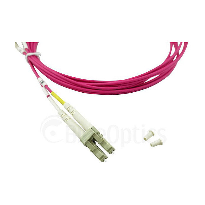 BlueOptics Cable de Fibra Óptica LC/LC OM4 Multimodo 5m Magenta
