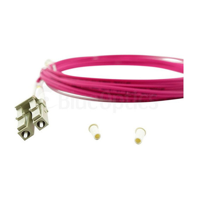 BlueOptics Cable de Fibra Óptica LC/LC OM4 Multimodo 5m Magenta