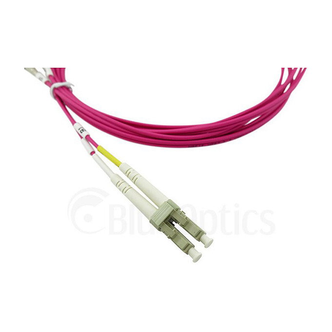 BlueOptics Cable de Fibra Óptica LC/LC OM4 Multimodo 5m Magenta