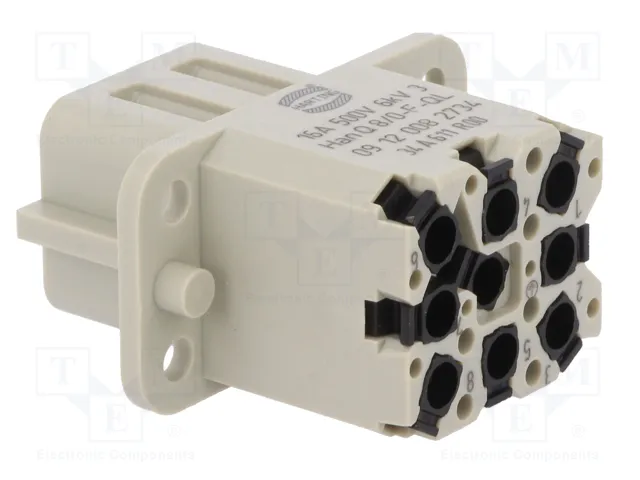 HARTING Conector HDC Han Q Hembra de 9 Pines