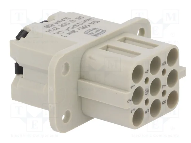 HARTING Conector HDC Han Q Hembra de 9 Pines