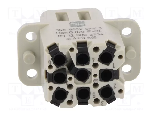 HARTING Conector HDC Han Q Hembra de 9 Pines