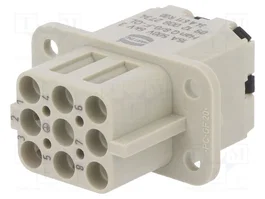 HARTING Conector HDC Han Q Hembra de 9 Pines