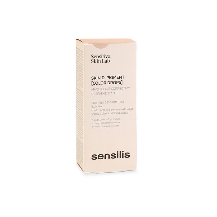 Sensilis SKIN D-PIGMENT [COLOR DROPS] Maquillaje Corrector Despigmentante #Peche Rose 30 ml