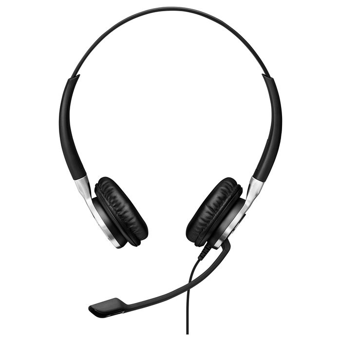EPOS Headset Impact SC 660 ANC USB-A con Cancelación de Ruido, Auriculares Diadema Supraaurales para Llamadas y Música, Negro/Plata