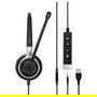 EPOS Headset Impact SC 660 ANC USB-A con Cancelación de Ruido, Auriculares Diadema Supraaurales para Llamadas y Música, Negro/Plata