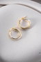 Heliophilia Silver NRZ1000139 Pendientes de Plata Esterlina con Acabado Oro y Rodio 2.3cm