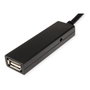 VALUE Cable de extensión USB 2.0 con repetidor, USB C a USB A, 15 m, Negro