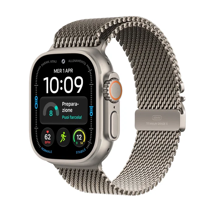 Apple Watch Ultra 4 GPS + Cellular 49mm Titanio Natural con Milanese Loop Talla L Apple Watch Ultra 4 GPS + Cellular 49mm Titanio Natural con Milanese Loop Talla L