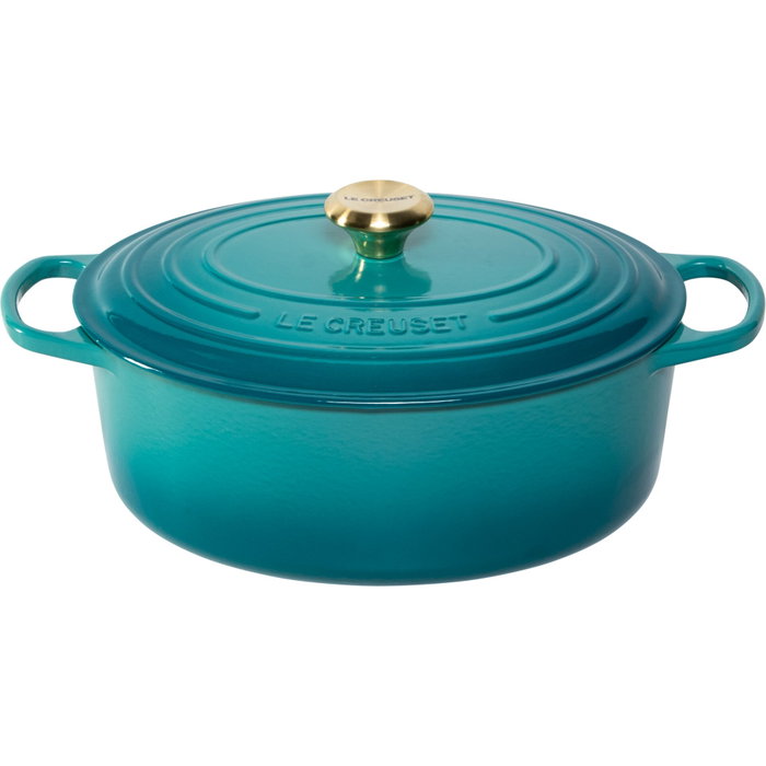 Le Creuset Signature Bräter oval 31 cm Bleu Riviera Le Creuset Signature Bräter oval 31 cm Bleu Riviera