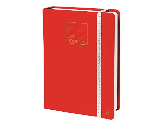 Quo vadis Libreta life journal infinite dots tapa similpiel roja Quo vadis Libreta life journal infinite dots tapa similpiel roja