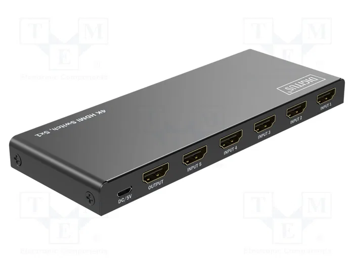 Digitus DS-55332 Conmutador HDMI 5x1 4K/60Hz HDCP 2.3 Digitus DS-55332 Conmutador HDMI 5x1 4K/60Hz HDCP 2.3