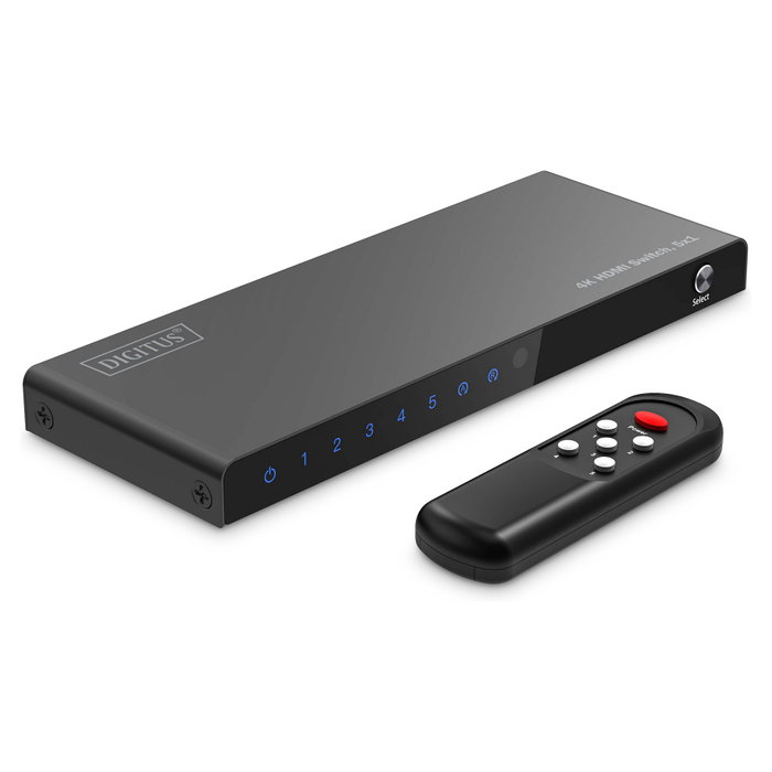Digitus DS-55332 Conmutador HDMI 5x1 4K/60Hz HDCP 2.3 Digitus DS-55332 Conmutador HDMI 5x1 4K/60Hz HDCP 2.3