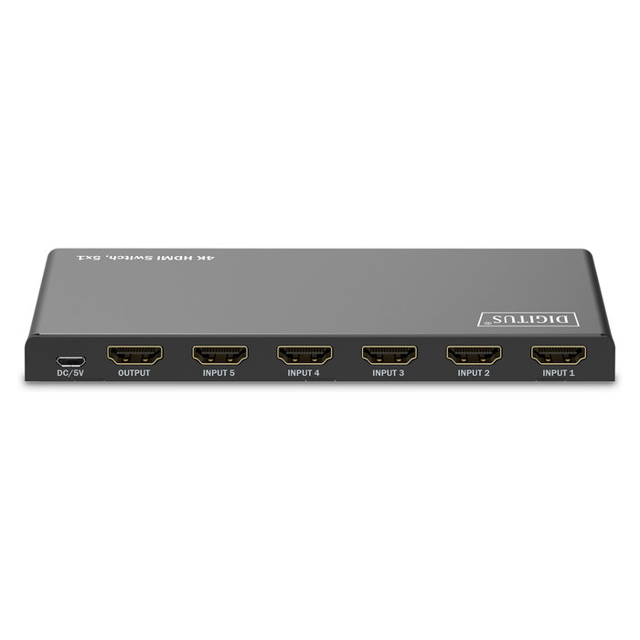 Digitus HDMI Switch 5x1 4K 60Hz HDCP 2.3 - Distribuidor Conmutador de Señal de Video 5 Entradas 1 Salida Digitus HDMI Switch 5x1 4K 60Hz HDCP 2.3 - Distribuidor Conmutador de Señal de Video 5 Entradas 1 Salida