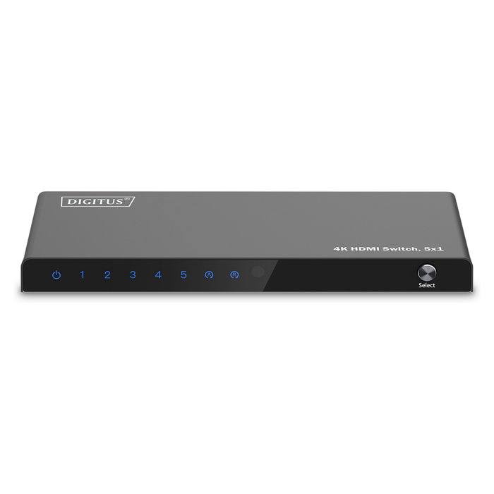 Digitus HDMI Switch 5x1 4K 60Hz HDCP 2.3 - Distribuidor Conmutador de Señal de Video 5 Entradas 1 Salida Digitus HDMI Switch 5x1 4K 60Hz HDCP 2.3 - Distribuidor Conmutador de Señal de Video 5 Entradas 1 Salida