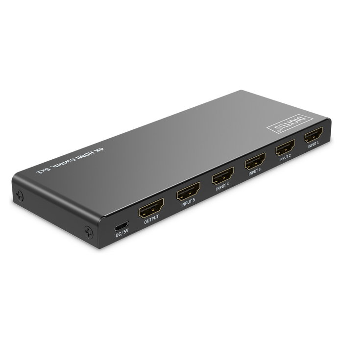 Digitus DS-55332 Conmutador HDMI 5x1 4K/60Hz HDCP 2.3 Digitus DS-55332 Conmutador HDMI 5x1 4K/60Hz HDCP 2.3