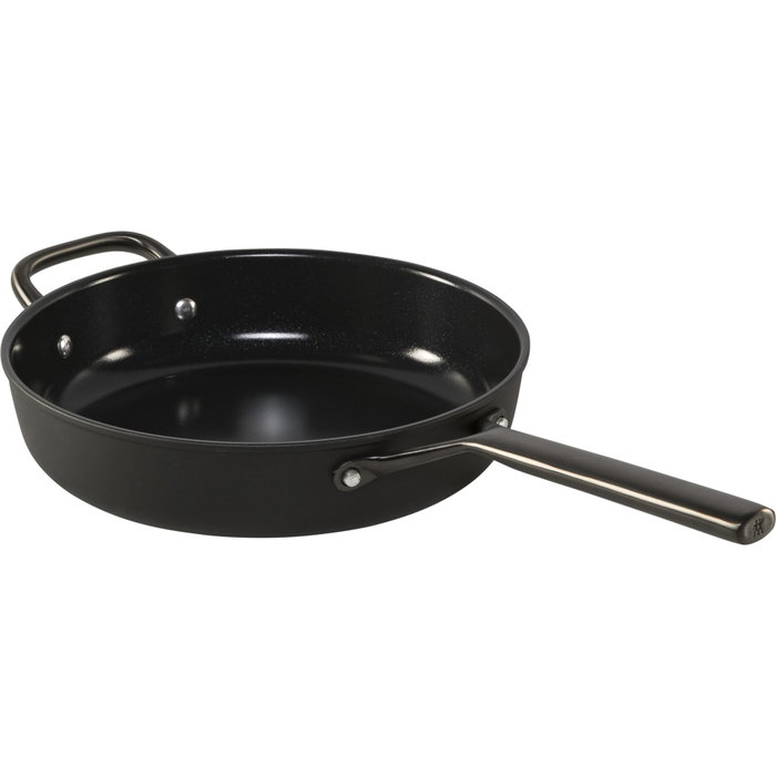 Zwilling Milano Sartén para saltear con tapa de vidrio 28 cm Negro