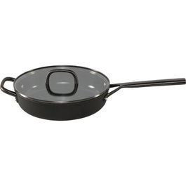 Zwilling Milano Sartén para saltear con tapa de vidrio 28 cm Negro