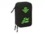 Safta Plumier Escolar Real Betis Balompié Triple Cremallera, 37 Piezas, 195x125x55 mm
