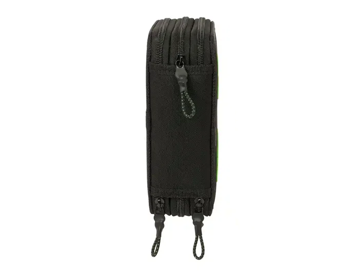 Safta Plumier Escolar Real Betis Balompié Triple Cremallera, 37 Piezas, 195x125x55 mm