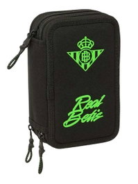 Safta Plumier Triple Estuche Escolar con 37 Piezas, Capacidad 12.5 x 19.5 x 5.5 cm, Para Material de Oficina y Papelería