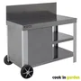 Cook'In Garden WT015T Carrito de servicio Nova 110 con salpicadero, 100% metal