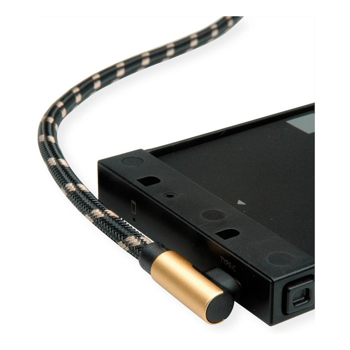 ROLINE GOLD USB 2.0 Cable USB A a USB C Angular 1,8 m ROLINE GOLD USB 2.0 Cable USB A a USB C Angular 1,8 m