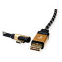 ROLINE GOLD USB 2.0 Cable USB A a USB C Angular 1,8 m