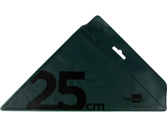 Liderpapel Escuadra de Acrílico Verde 25 cm