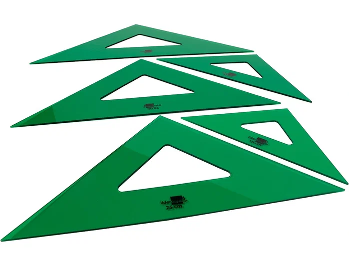 Liderpapel Escuadra de Acrílico Verde 25 cm