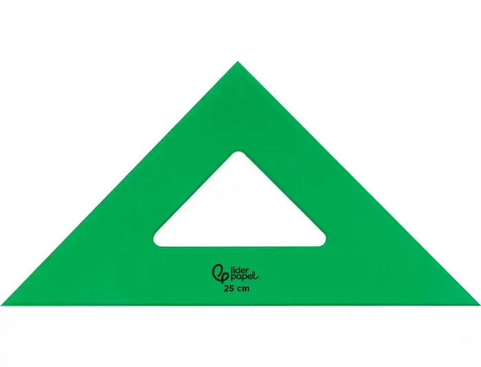 Liderpapel Escuadra de Acrílico Verde 25 cm