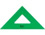 Liderpapel Escuadra de Acrílico Verde 25 cm