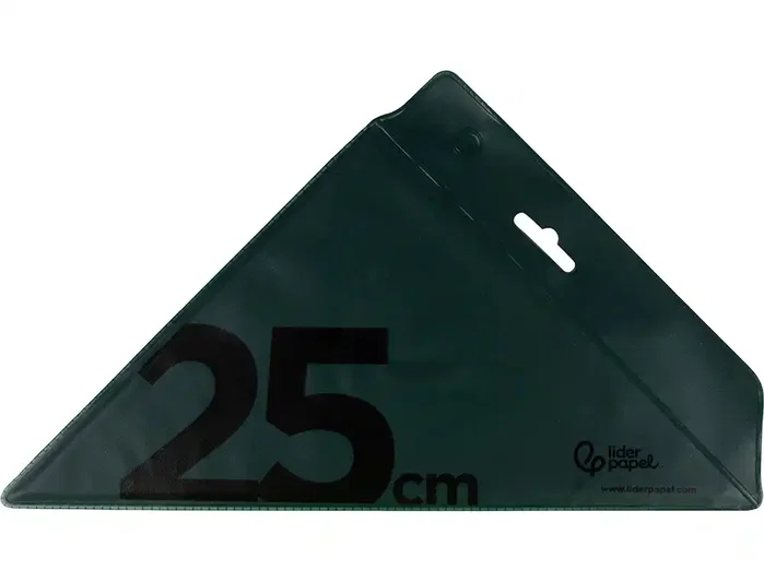 Liderpapel Escuadra de Acrílico Verde 25 cm