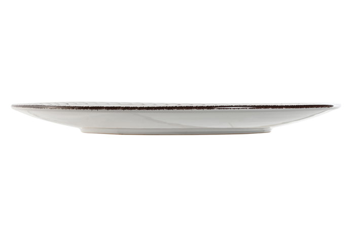 DKD Home Decor Plato de Gres Blanco con Relieve 28x28x2,5 cm