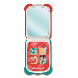Clementoni Teléfono plegable Mickey Disney Flipsite Mobiles Phone Mickey&nbsp;móvil plegable personalizado con Mickey. 4 botones luminosos y espejo para simular videollamadas.