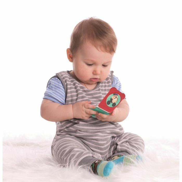 Clementoni Teléfono plegable Mickey Disney Flipsite Mobiles Phone Mickey&nbsp;móvil plegable personalizado con Mickey. 4 botones luminosos y espejo para simular videollamadas.