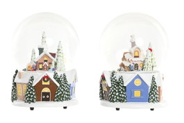DKD Home Decor Bola Musical de Resina y Cristal Multicolor