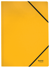 Leitz 39080015 Carpeta de Cartón con Gomas A4 Recycle Amarillo 100% Certificación Climate Neutral Blue Angel