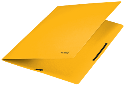 Leitz 39080015 Carpeta de Cartón con Gomas A4 Recycle Amarillo 100% Certificación Climate Neutral Blue Angel